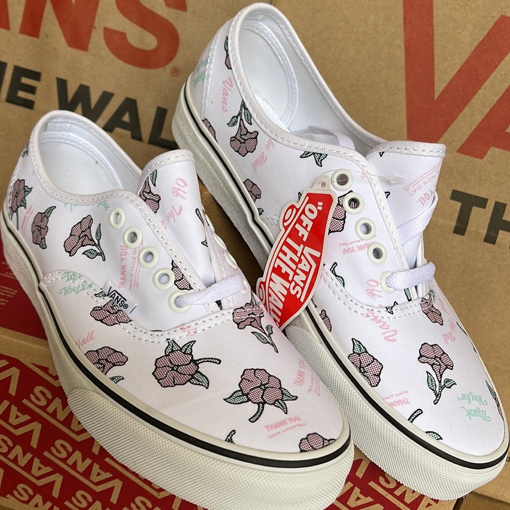 Vans Authentic (Thank You Floral) True White/Trwht sneakers Men’s - Picture 8 of 16
